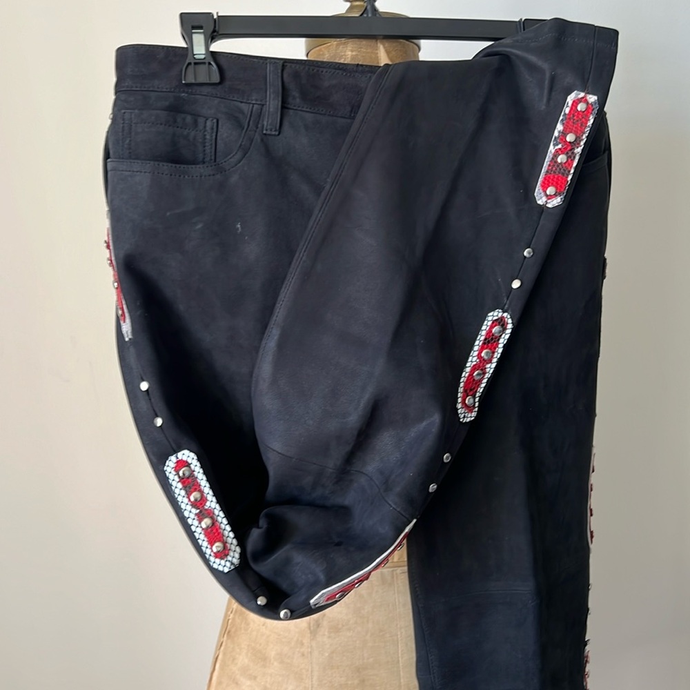 Rare Vintage Leather Rockabilly Pants